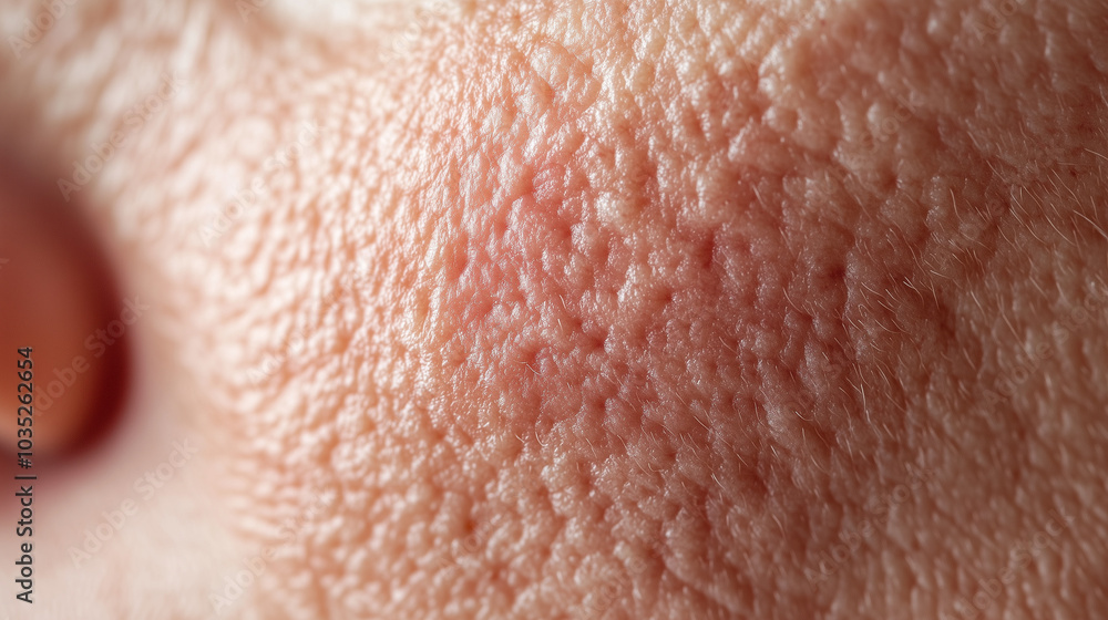 Detailed close-up of dry, flaky skin affected by eczema or dermatitis, showing redness and small cracks. The skin surface is uneven with rough, dry patches, emphasizing the harsh t Detailed close-up of dry, flaky skin affected by eczema or dermatitis, showing redness and small cracks. The skin surface is uneven with rough, dry patches, emphasizing the harsh t