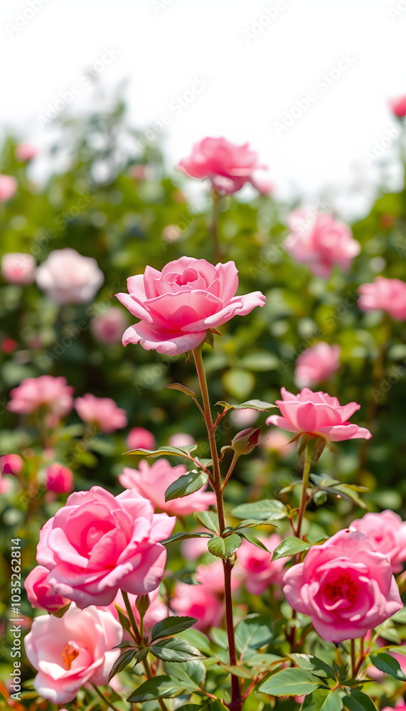 pink rose flower garden in full bloom isolated with white highlights, png pink rose flower garden in full bloom isolated with white highlights, png