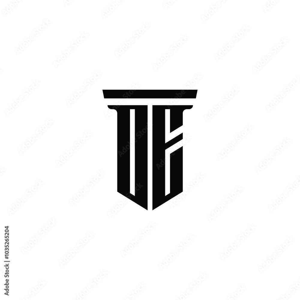 DE monogram logo design letter text name symbol monochrome logotype alphabet character simple logo DE monogram logo design letter text name symbol monochrome logotype alphabet character simple logo