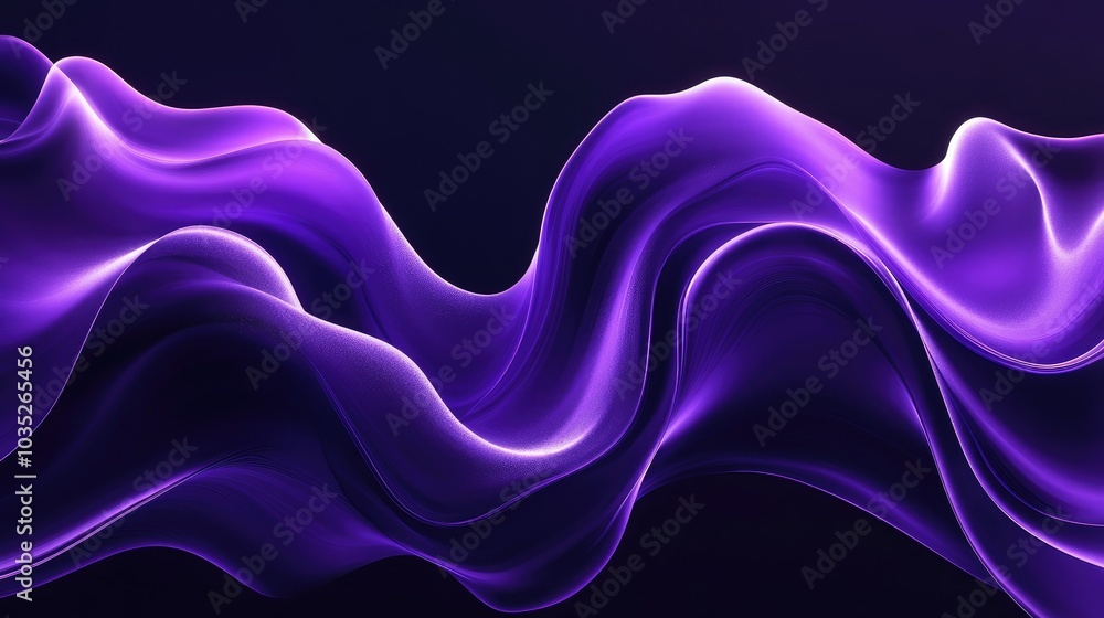 Obraz premium Flowing purple waves creating a luxurious and dynamic abstract background