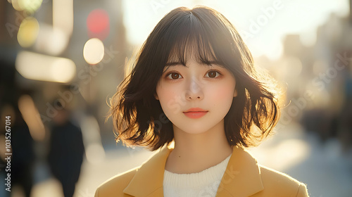 Young Woman in a Yellow Jac...