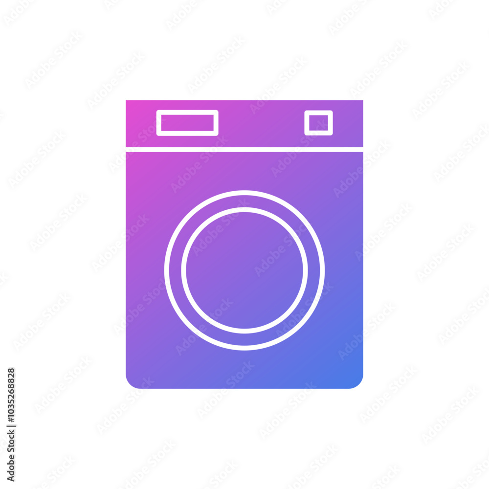 flat design washing machine vector icon flat design washing machine vector icon
