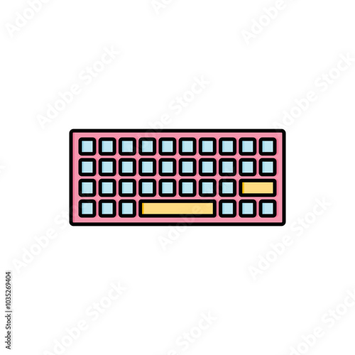 flat design computer keyboard vector icons