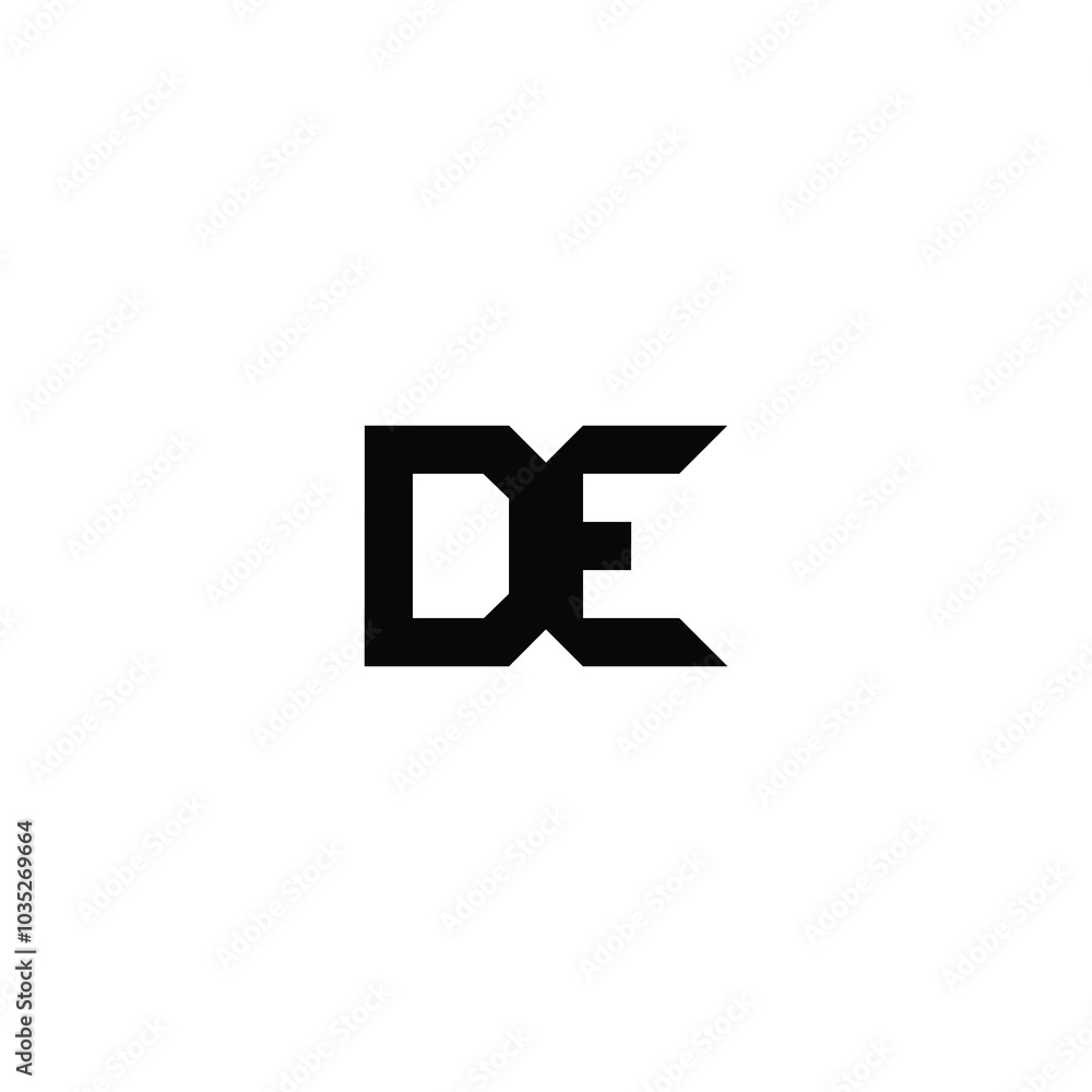 DE monogram logo design letter text name symbol monochrome logotype alphabet character simple logo DE monogram logo design letter text name symbol monochrome logotype alphabet character simple logo