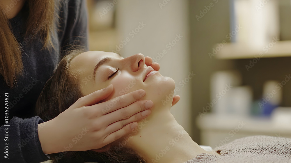 A craniosacral therapist performing a neck massage, focusing on relaxation and healing - A craniosacral therapist performing a neck massage, focusing on relaxation and healing -