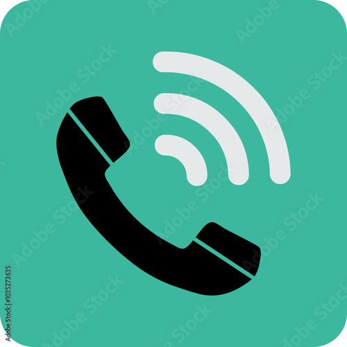 Abstract colorful flat icon design for wifi calling mobile application - UI  design