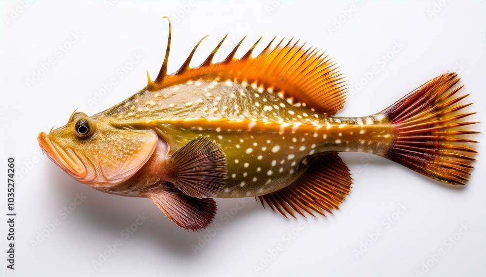 Anglerfish on White Anglerfish on White