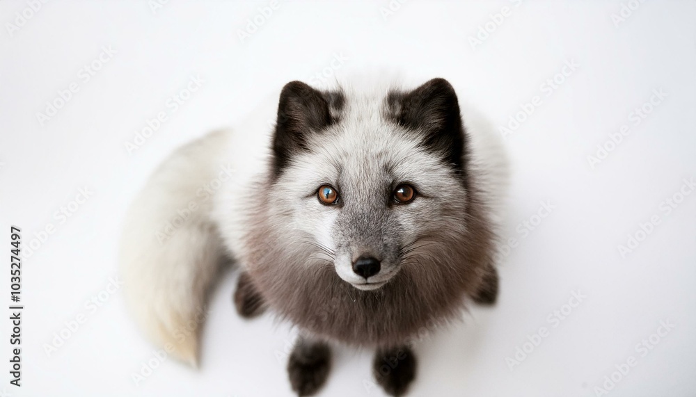 Fototapeta premium Arctic Fox on White