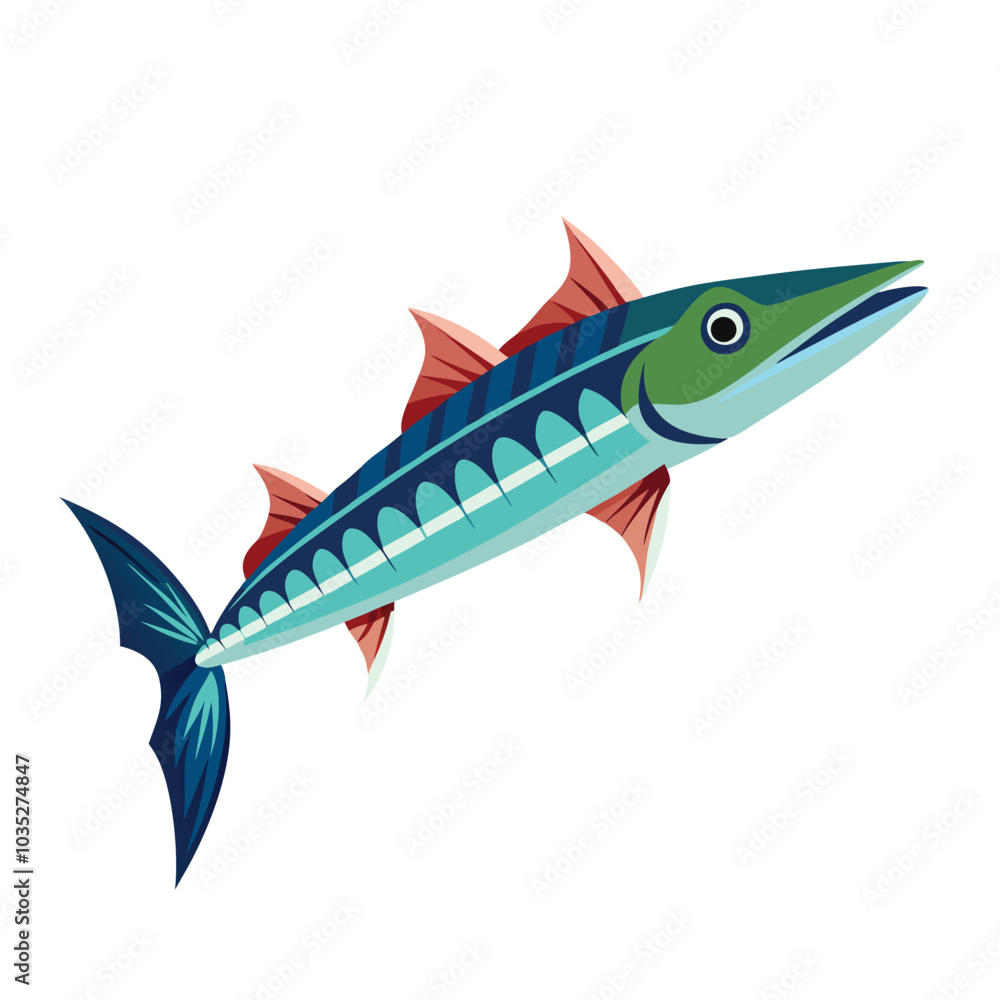 Fototapeta premium barracuda fish best stock vector design ai eps file download