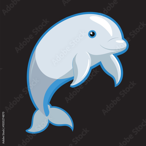 beluga whale vector design ai eps file download