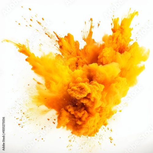 Haldi Decor Hula Hoop Floral Traditional DIY Idea   orange splash with white  background Generative AI