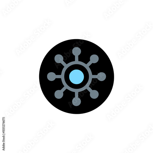 Flat design style modern vector illustration icon of the social network.