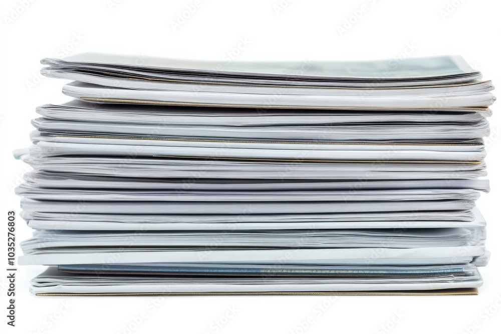 Stack Of Magazines. Close-up Of Journal And Tabloid Publications Background Stack Of Magazines. Close-up Of Journal And Tabloid Publications Background