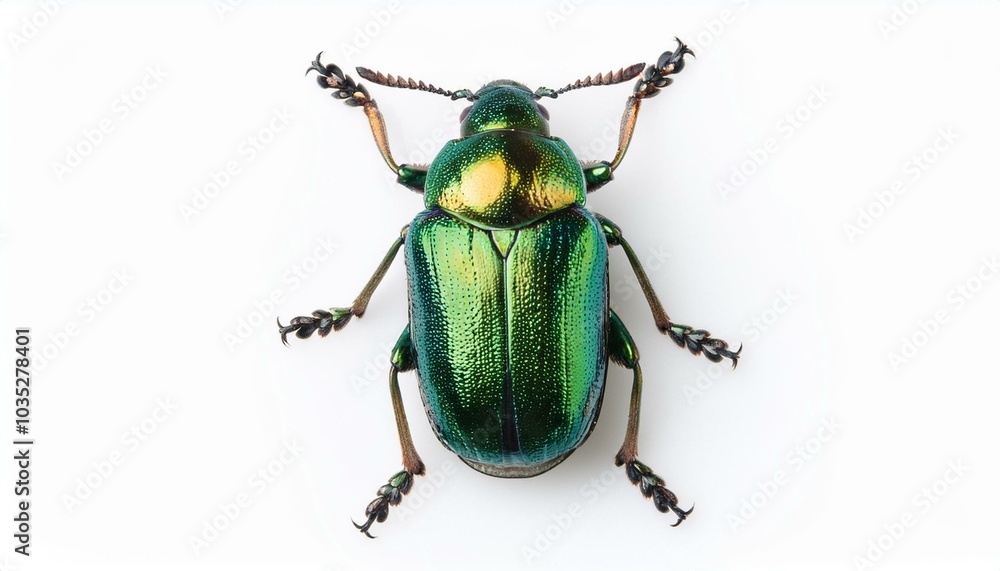 Jewel Beetle on White Jewel Beetle on White