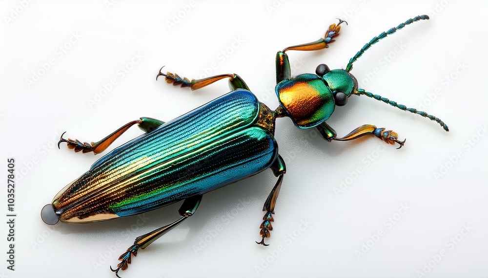 Fototapeta premium Jewel Beetle on White