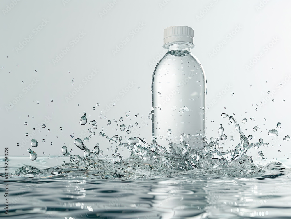 Water Bottle Mockup, high-end and customizable with realistic high-resolution rendering, ideal for branding, packaging design, and professional presentations, AI Generative Water Bottle Mockup, high-end and customizable with realistic high-resolution rendering, ideal for branding, packaging design, and professional presentations, AI Generative