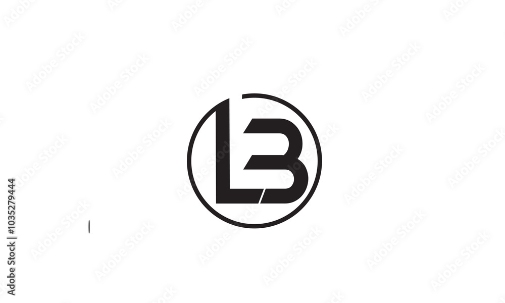 Fototapeta premium LB, BL, L, B Abstract Letters Logo Monogram 