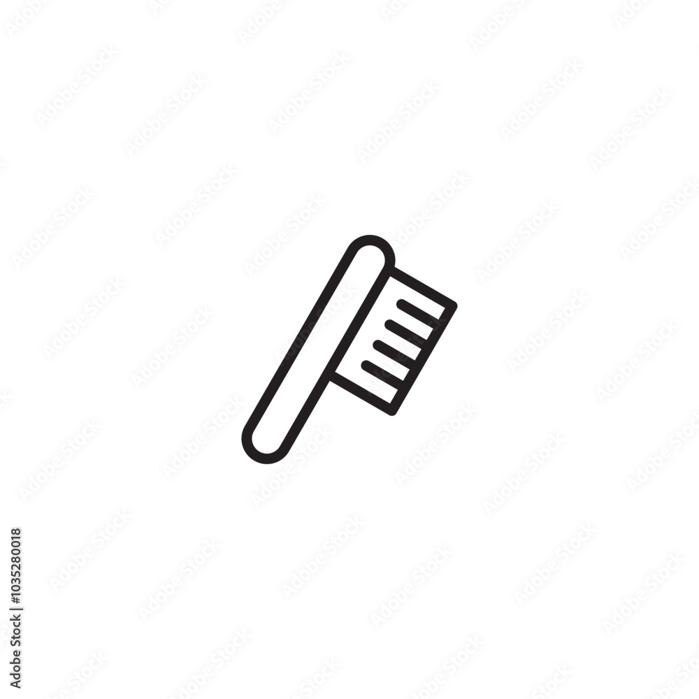 A line drawing of a toothbrush. Toothbrush with a long handle and bristles. Shoes cleaning equipment. A line drawing of a toothbrush. Toothbrush with a long handle and bristles. Shoes cleaning equipment.