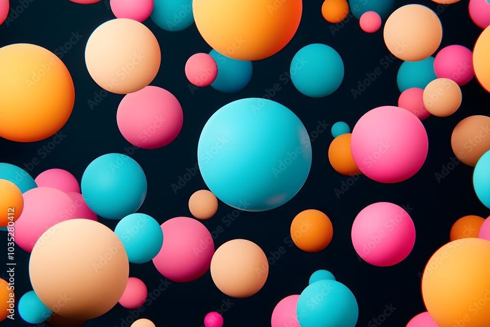 A 3D cluster of abstract objects resembling colorful molecules, glowing softly in a dark space A 3D cluster of abstract objects resembling colorful molecules, glowing softly in a dark space