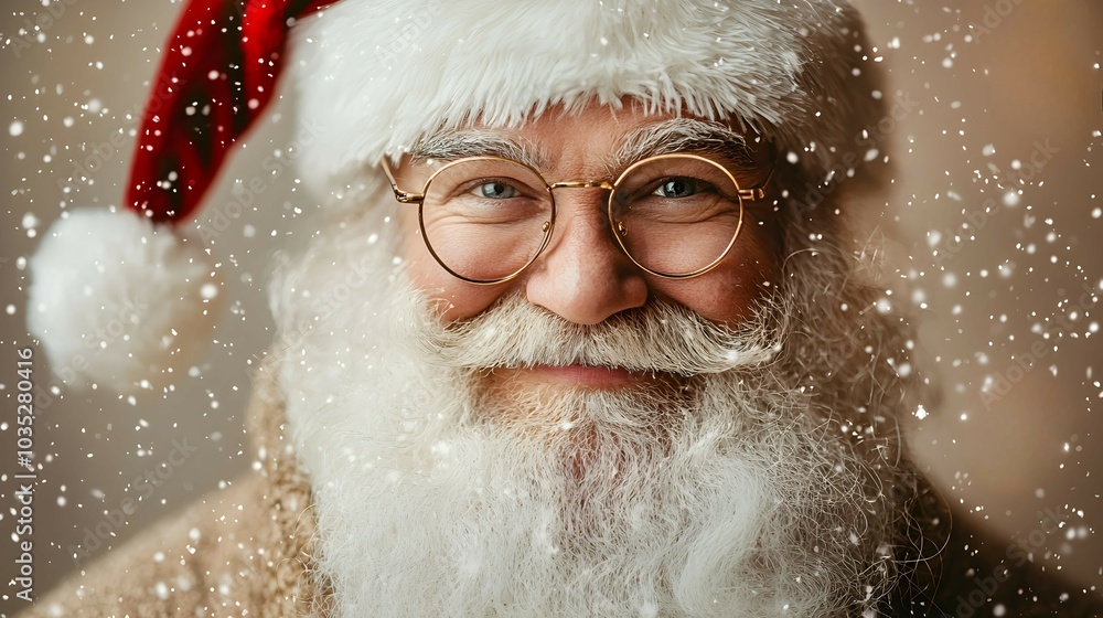 Traditional Santa Claus in Festive Attire Traditional Santa Claus in Festive Attire