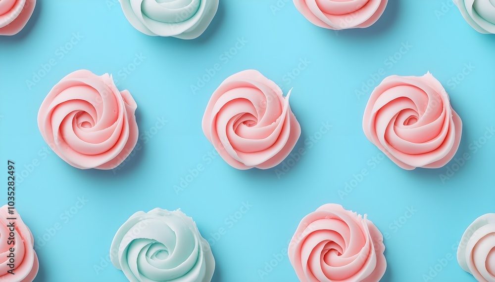 Pastel cookie dough swirls in an isometric perspective, simple and cute, perfect for baking sticker sheets and playful kitchen themes Pastel cookie dough swirls in an isometric perspective, simple and cute, perfect for baking sticker sheets and playful kitchen themes