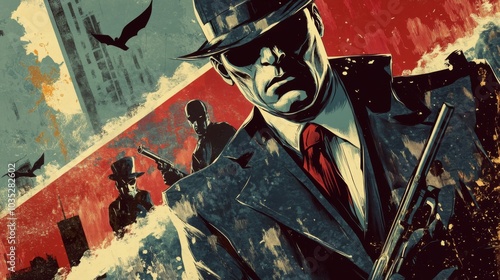 Wallpaper Mural Supervillain casino posters blend vintage noir and hero themes Torontodigital.ca