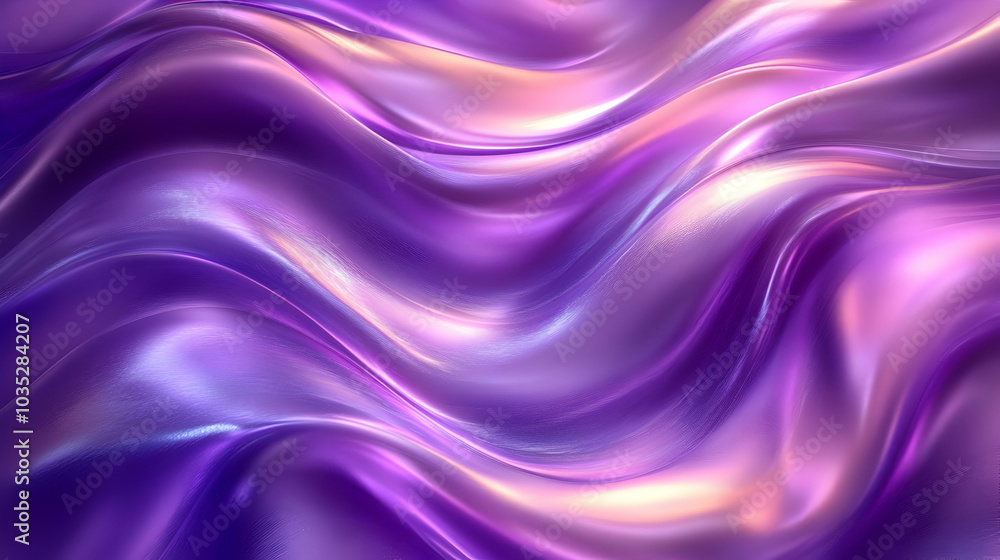 Abstract Purple Wavy Liquid Background Texture - Fluid Design, Glossy Surface, Iridescent Effect, Digital Art Abstract Purple Wavy Liquid Background Texture - Fluid Design, Glossy Surface, Iridescent Effect, Digital Art