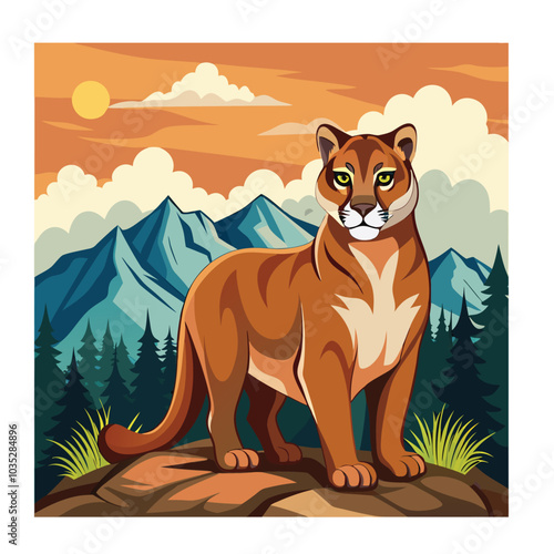 cougar animal best vector design ai eps file download