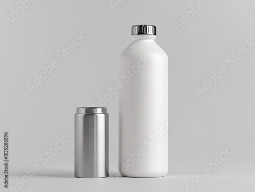 Water Bottle Mockup, high-end and customizable with realistic high-resolution rendering, ideal for branding, packaging design, and professional presentations, AI Generative