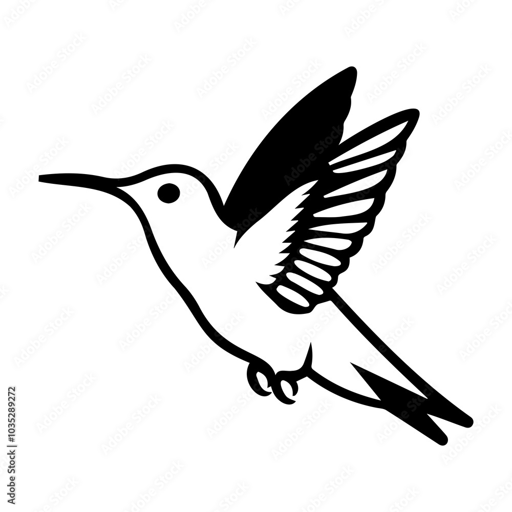 Obraz premium Elegant Hummingbird in Flight