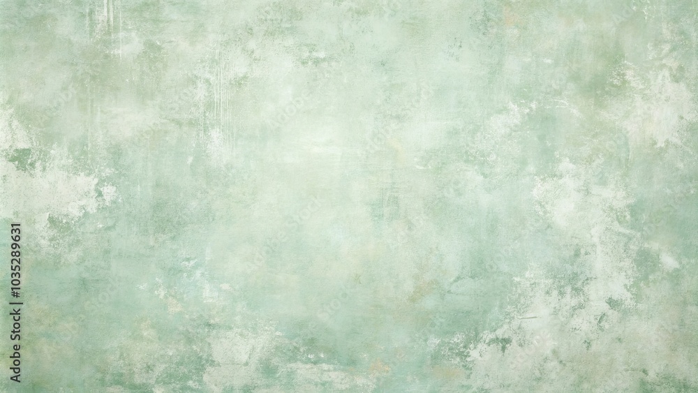 Obraz premium Subtle Green and White Abstract Texture with Distressed Effects