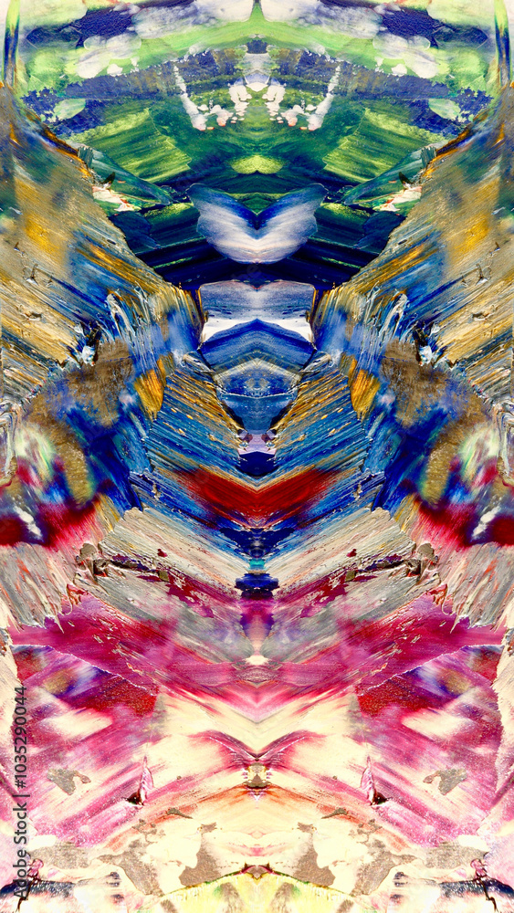 Fototapeta premium Abstract background art . Ethnic pattern. Mixtures of oil paint. Trendy hand painting canvas. Wall decor and Wall art prints Idea. 3D Texture. Art object