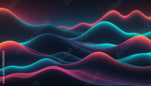 Colorful Abstract Waves | Aurora style | good for visualization of latent spaces