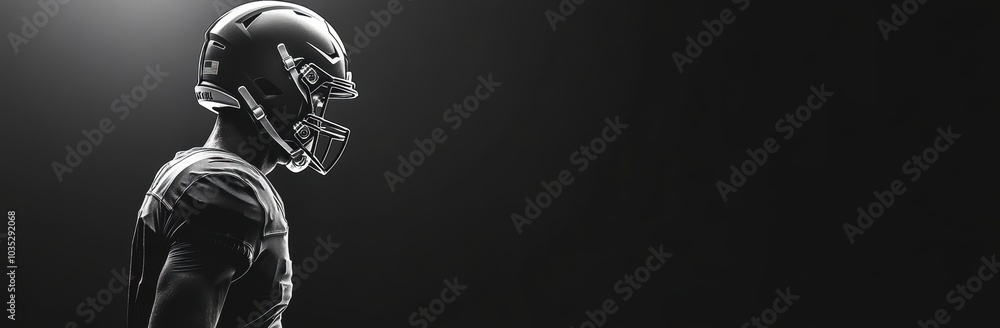 Football Player Silhouette. Football Player Silhouette.