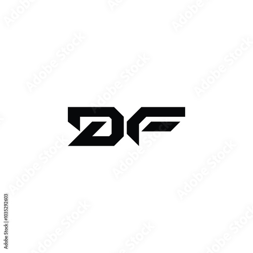 Free Download DF monogram logo design letter text name symbol monochrome logotype alphabet character simple logo - GFXLoad