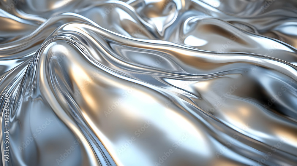 Abstract Silver Fabric Background, Shiny Texture, Smooth Drape, Liquid Metal, Wrinkles and Creases, Flowing Material, Metallic Surface, Reflective Surface, Abstract Art, Silver Fabric Abstract Silver Fabric Background, Shiny Texture, Smooth Drape, Liquid Metal, Wrinkles and Creases, Flowing Material, Metallic Surface, Reflective Surface, Abstract Art, Silver Fabric