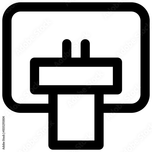 Conference. Editable stroke vector icon.