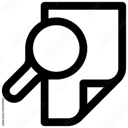 Document review. Editable stroke vector icon.