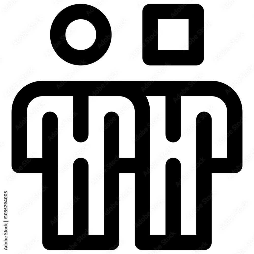 Workplace diversity. Editable stroke vector icon. Workplace diversity. Editable stroke vector icon.