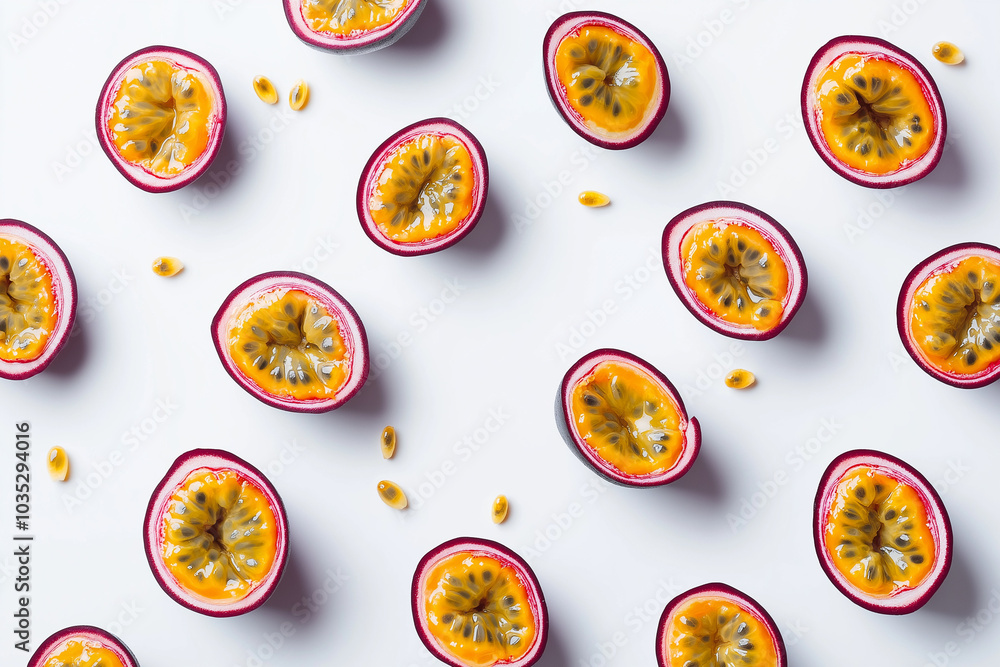 fresh and tasty passionfruit isolated on white background fresh and tasty passionfruit isolated on white background