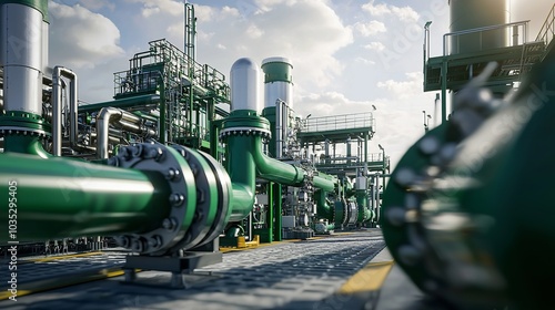 Wallpaper Mural Clean green technology machine engine or motor of the future abstract Torontodigital.ca