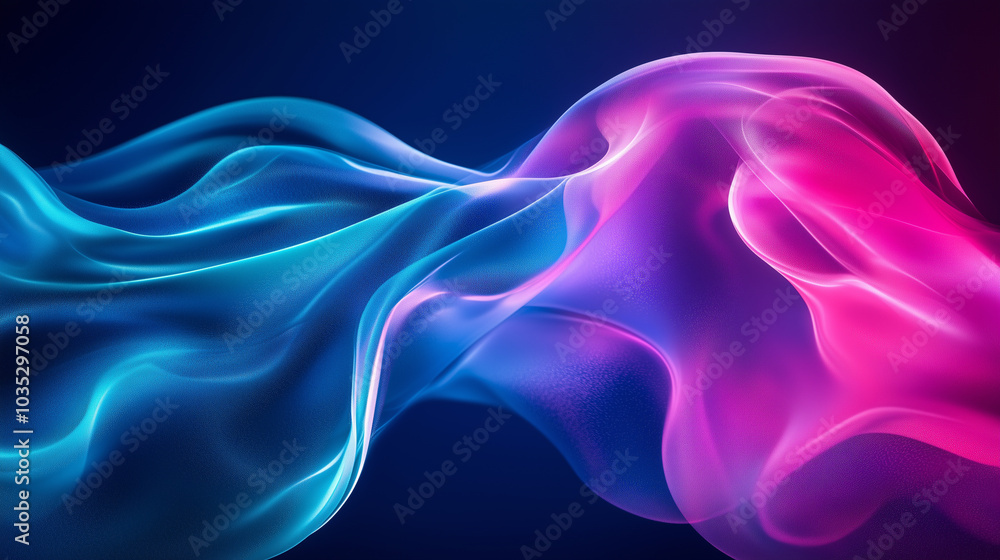 Abstract glowing blue and purple flowing wave Abstract glowing blue and purple flowing wave