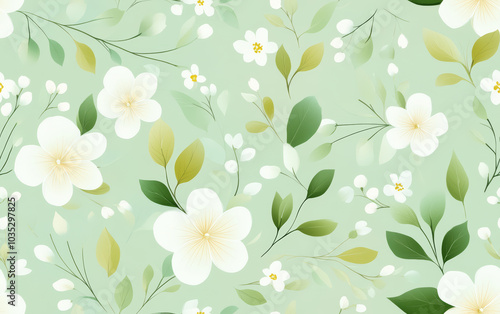 Retro style floral texture art background