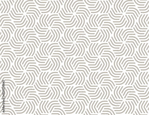 Vector geometric fabric waves seamless texture. Cream colour background.