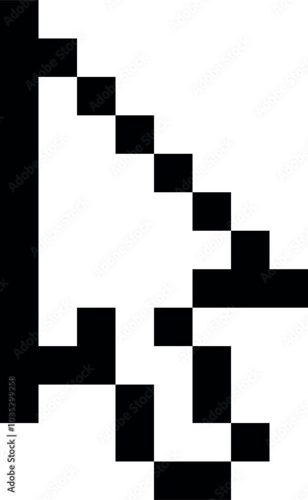Pixel cursor. Retro arrow pointer. Ui element Pixel cursor. Retro arrow pointer. Ui element
