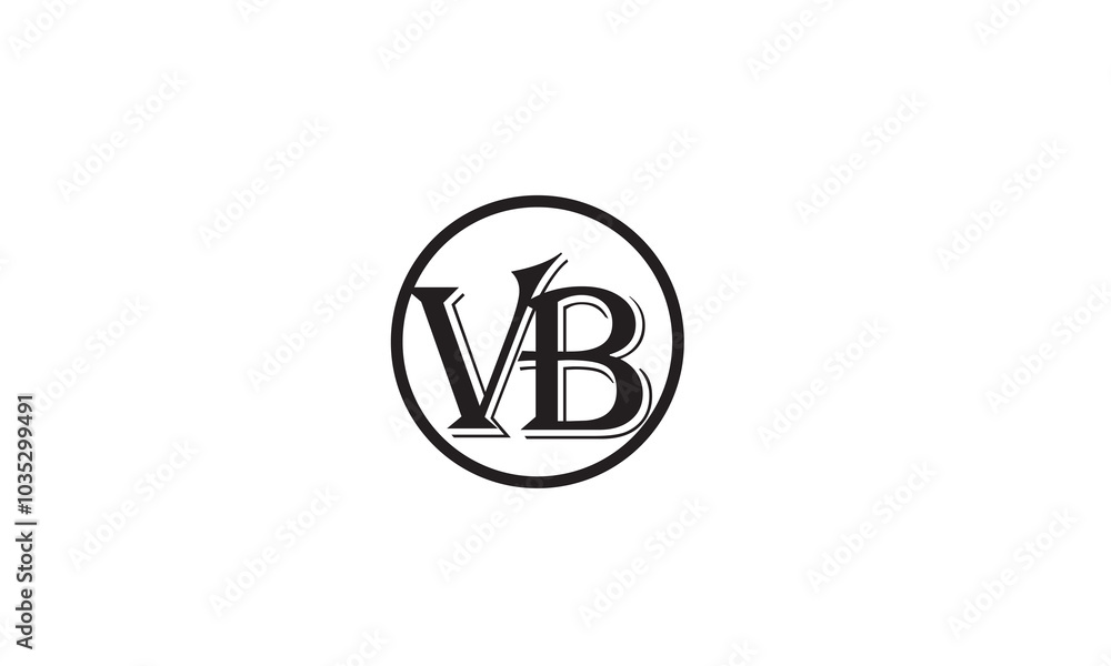 VB, BV , B , V, Abstract Letters Logo Monogram VB, BV , B , V, Abstract Letters Logo Monogram