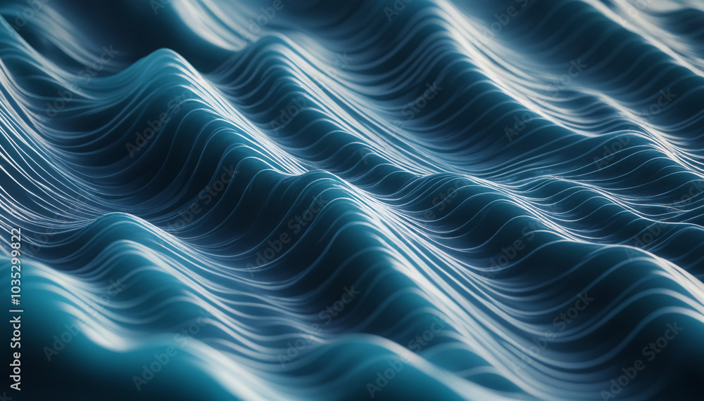 Obraz premium Abstract ice cold landscape | Wavelike art