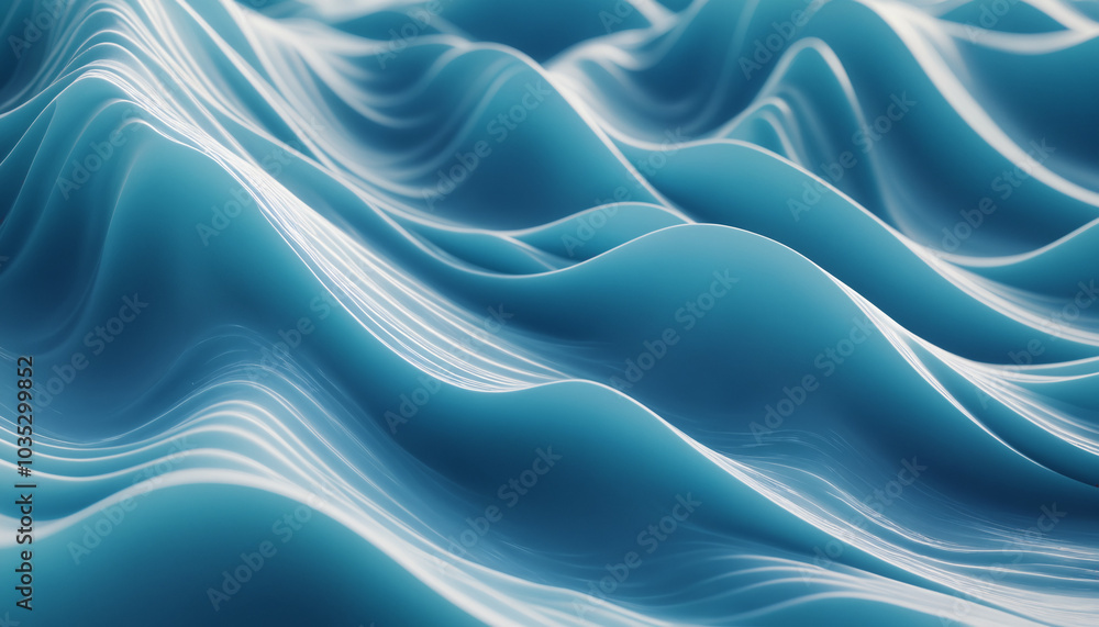 Obraz premium Abstract ice cold landscape | Wavelike art