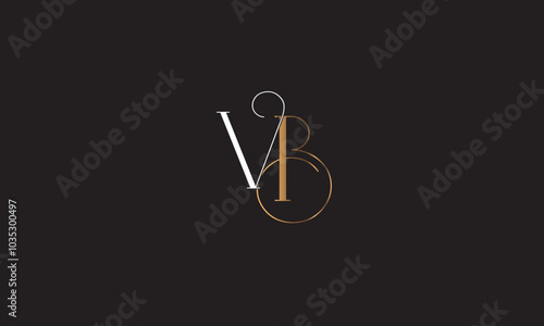 VB, BV , B , V, Abstract Letters Logo Monogram 