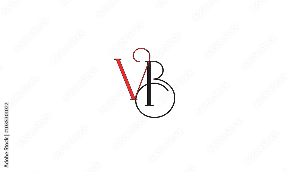 VB, BV , B , V, Abstract Letters Logo Monogram VB, BV , B , V, Abstract Letters Logo Monogram